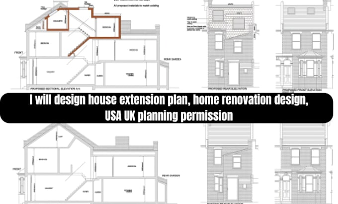 Design house extension plan, home renovation design, usa uk planning ...