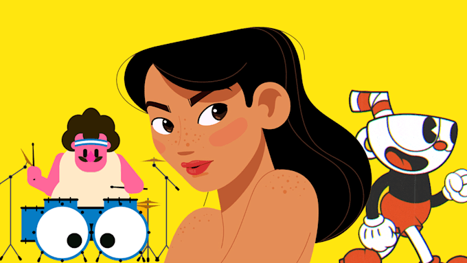 animate character mascot in lottie json svg web and app