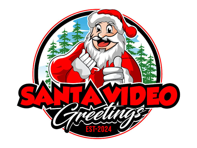 design creative santa claus logo