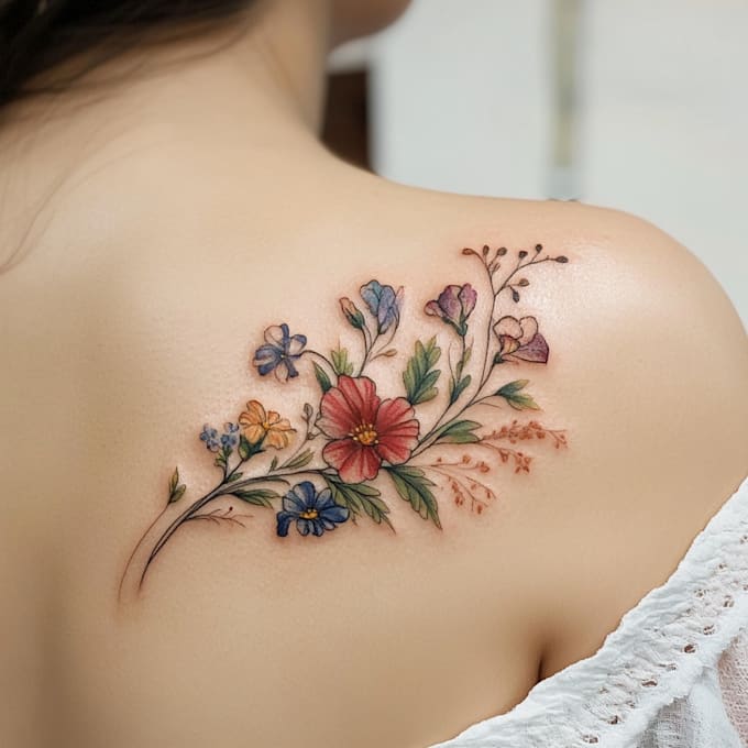 do professional tattoo design black and white or color