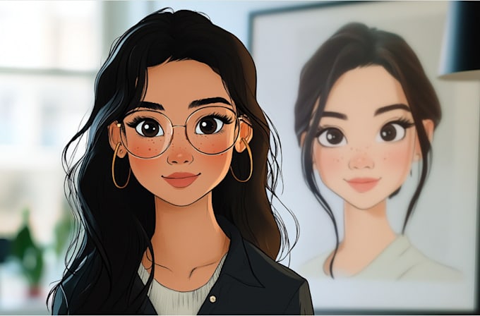 draw cartoon character portrait in disney style