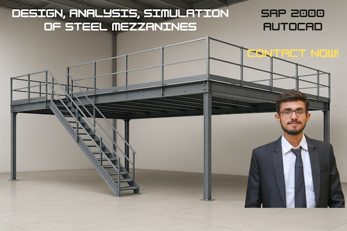 do design, drafting of steel structure mezzanines