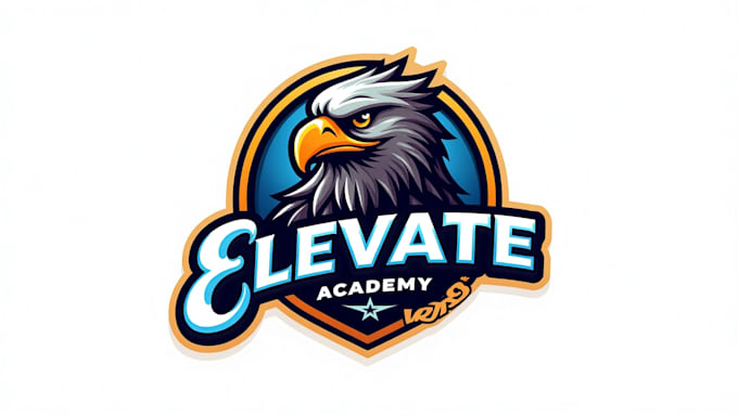 design eagle mascot logo with express delivery