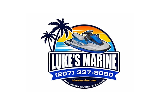 create attractive and imagination jet ski logo design