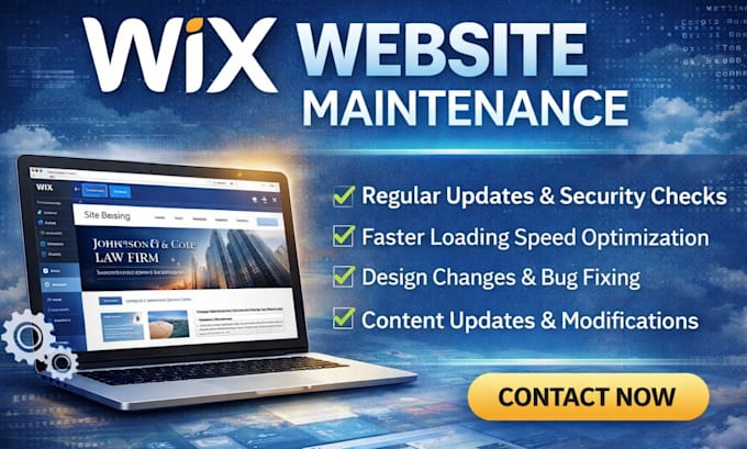 do website maintenance upgrade or modification in wix website in 24 hours