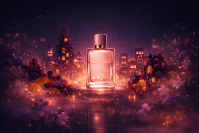 create luxury perfume advertising visuals