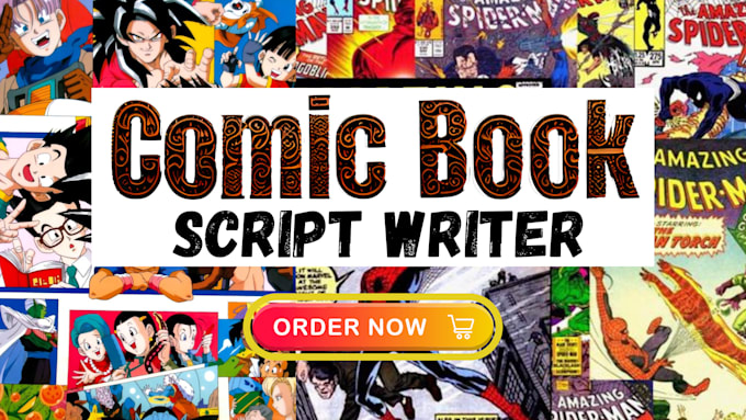Write comic book script, webtoon comic book script, graphics novel ...
