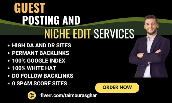 do guest post ,niche edit services on high da DR sites