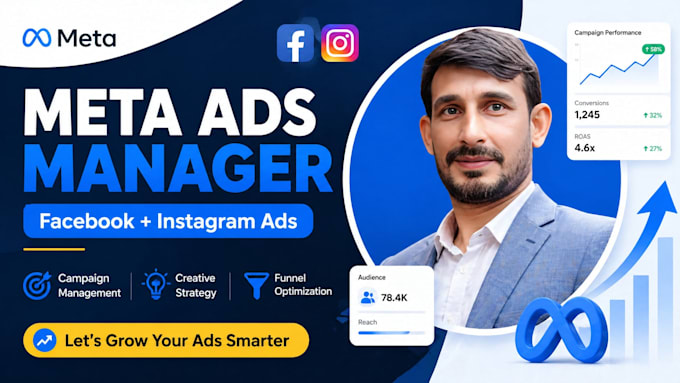 manage facebook ads campaign, instagram ads and meta ads