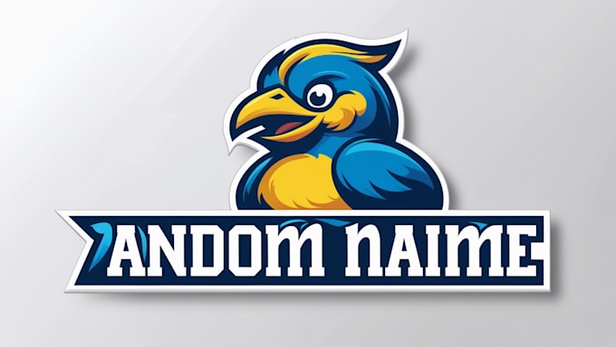 design bird mascot logo with express delivery