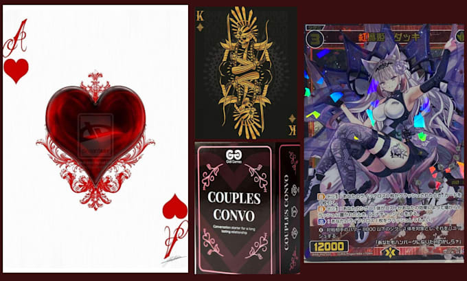 couple card game party card game rule book card game box mock up board game