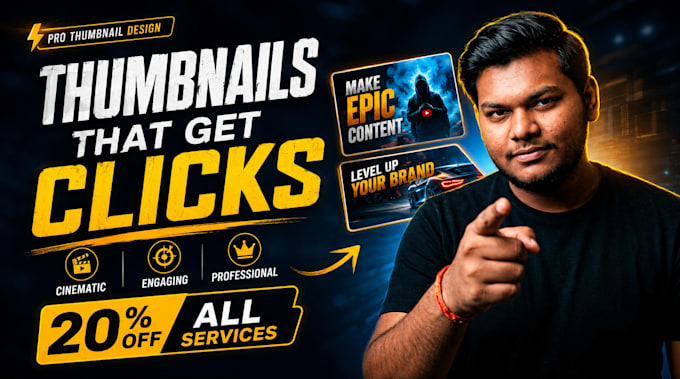 design viral youtube thumbnails and channel banner