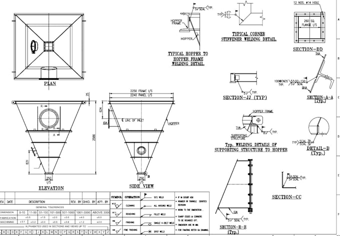 do 2d mechanical layouts, proposal detailing drawings