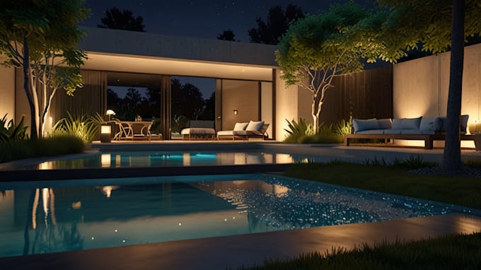 design realistic indoor and outdoor rendering images