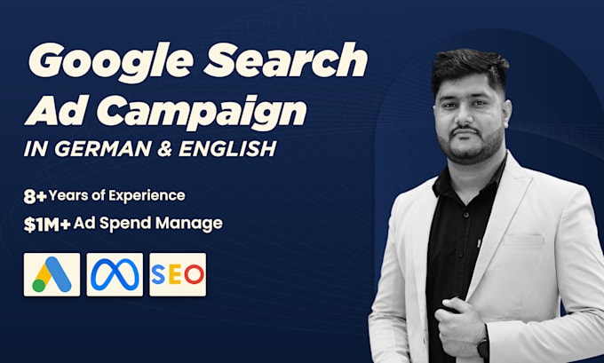 setup google search ad campaign in german and english