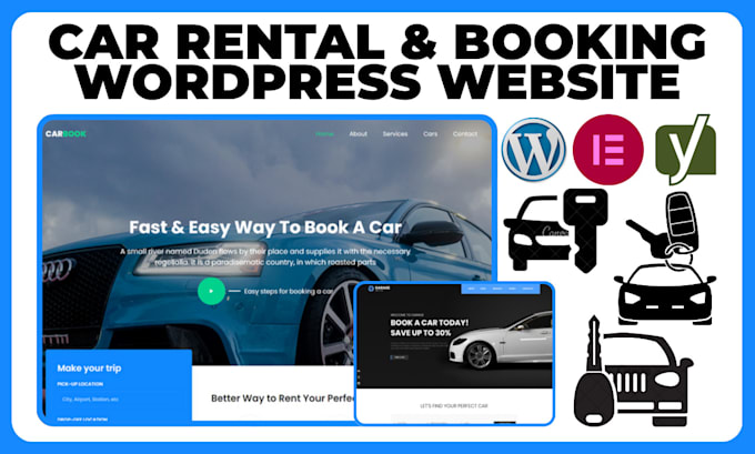 build a professional car rental, cab booking wordpress website