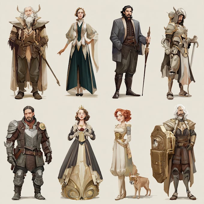 draw original fantasy sci fi characters, concept art, fanart