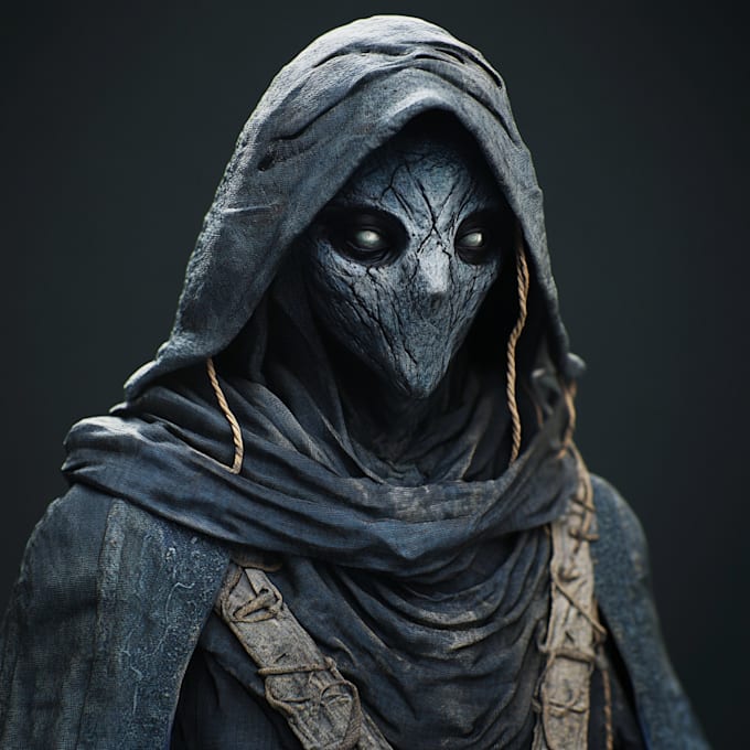 make fantasy horror character illustrationb