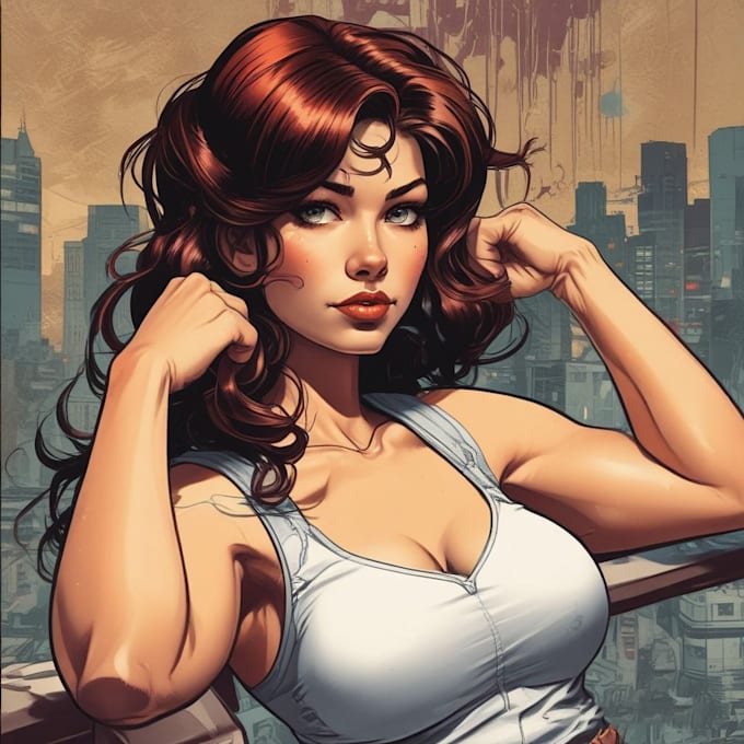 draw retro comic art, t shirt, character illustration