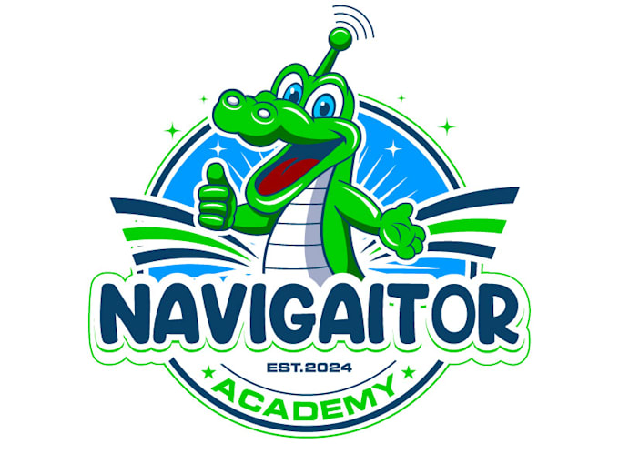 design creative aligator academy logo