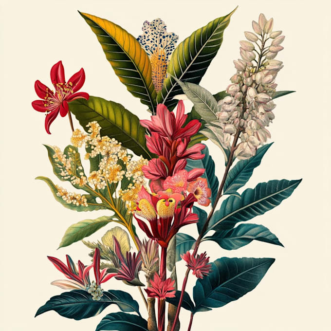 create a realistic botanical drawing