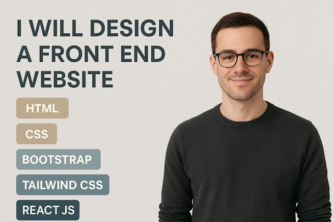 Create responsive front end websites using react js and tailwind css by ...