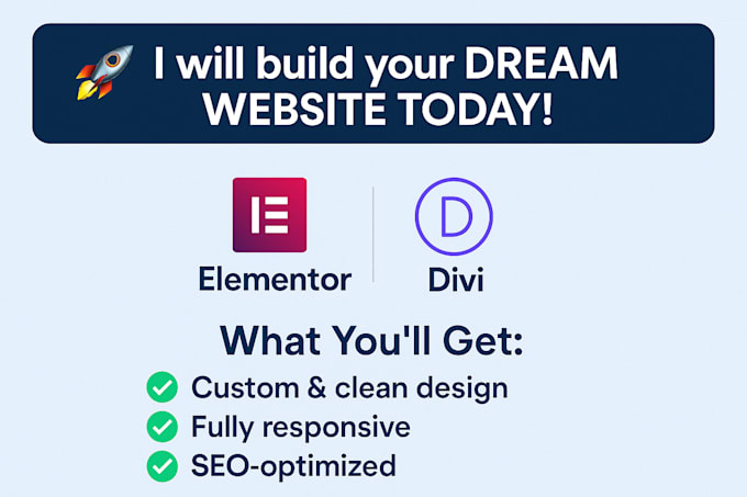 create clean and modern wordpress website, using divi