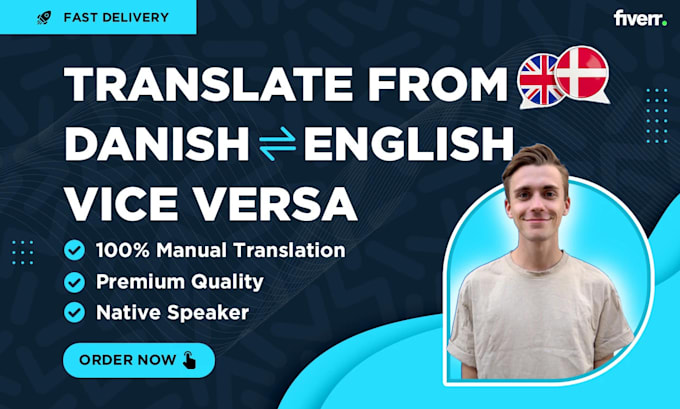 proofread any document from english to danish or vice versa