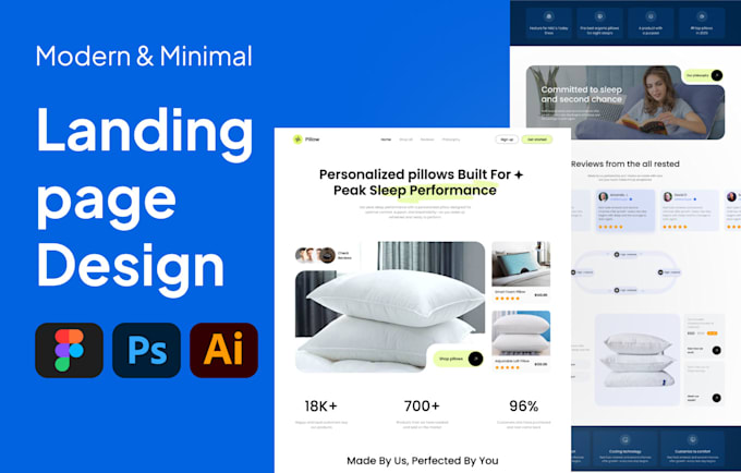 design a creative landing page or website