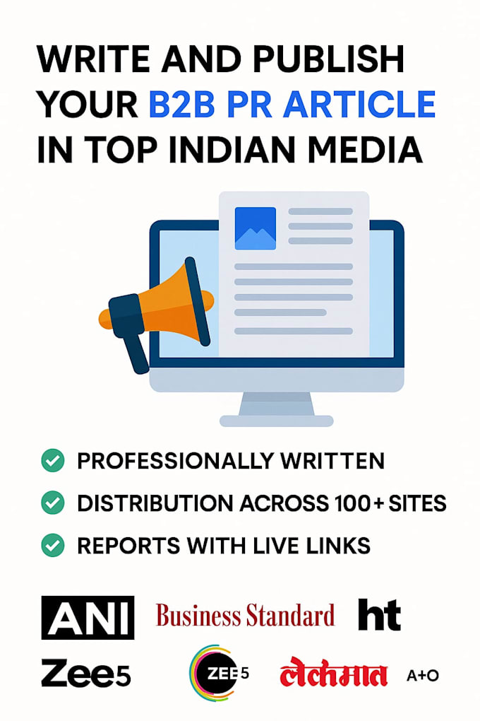 write and publish your b2b PR article in top indian media