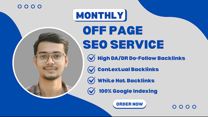 do monthly off page SEO with authority white hat dofollow backlinks
