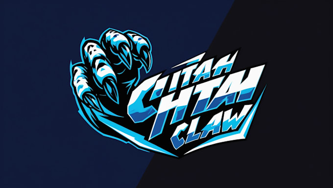 design cheetah claw mascot logo with express delivery