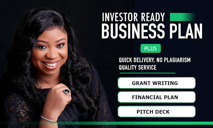 develop your startup business plan, financial analysis and pitchdeck for funding