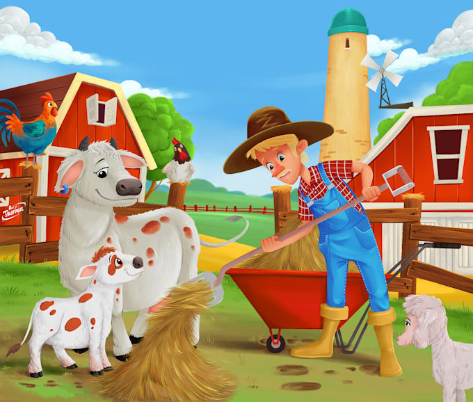 create beautiful childrens story book illustration for you