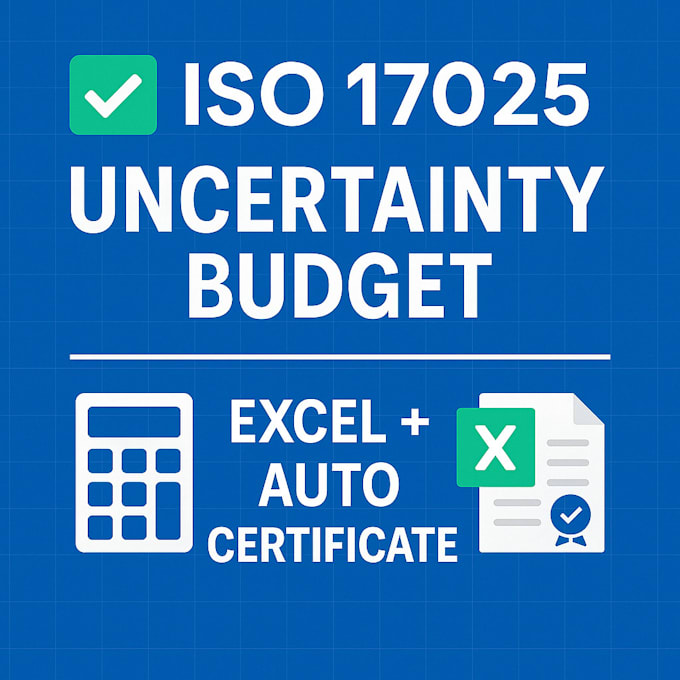 create an iso 17025 uncertainty budget with excel toolkit and certificate