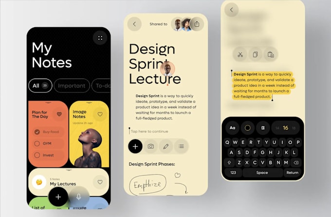 Develop note taking app notepad app ai reminder app task idea ...