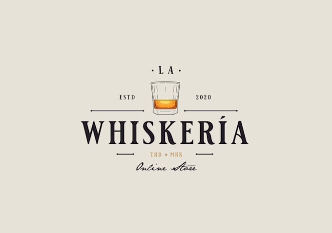 design cool online store specialized whiskey logo