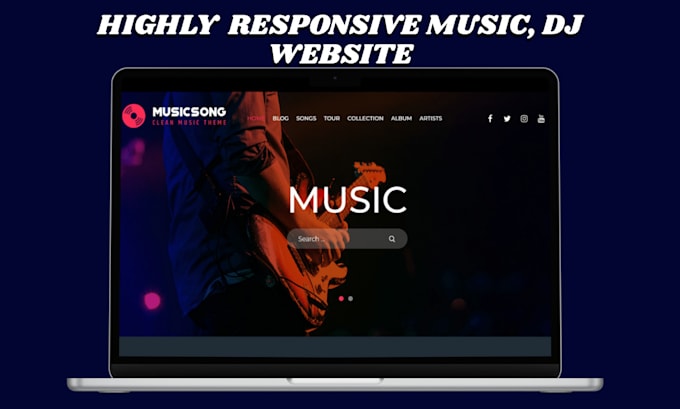 build a responsive music website, dj website, or artist portfolio with wordpress