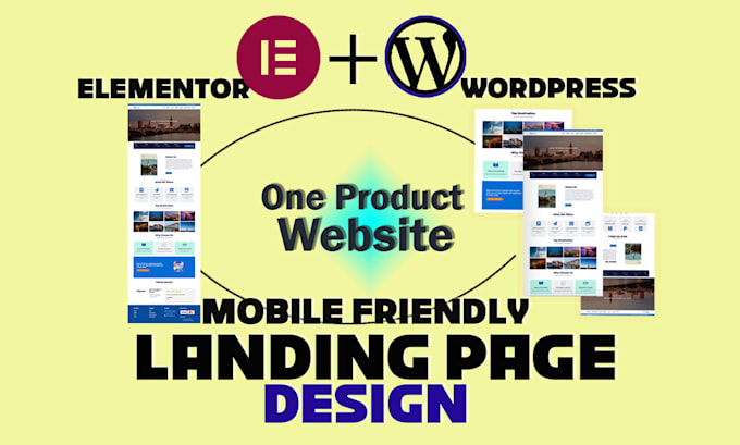create smartphone friendly landing page with elementor in wordpress