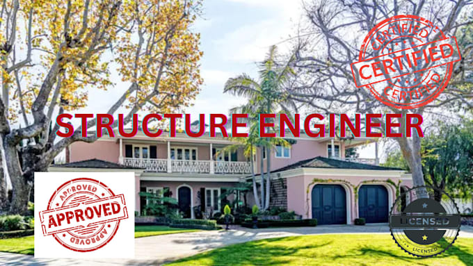 california stamp, civil structure engineer, florida stamp, for house plan