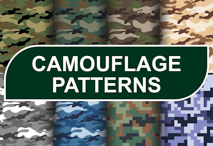 create seamless camouflage pattern for textile, fabrics, print and background