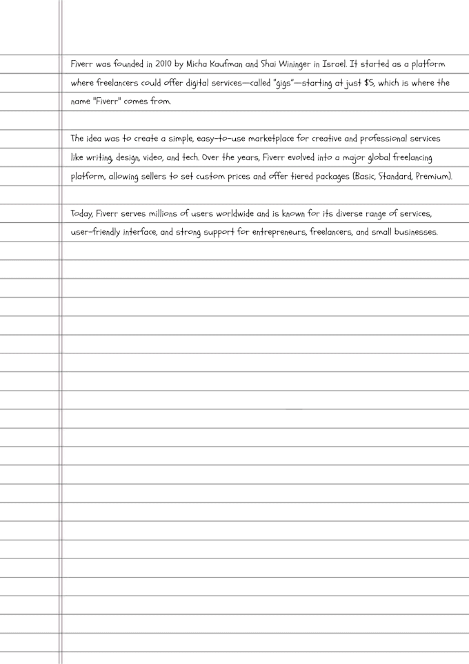 Do handwritten notes, letter and articles by Wordtocraft | Fiverr