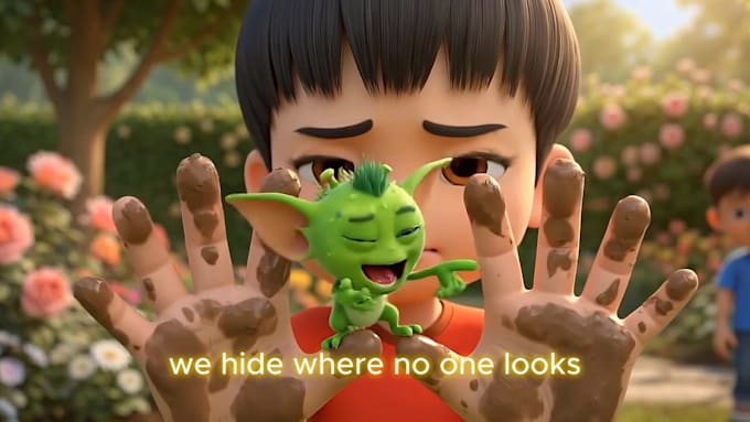 create amazing ai animated stories, ai video art, 3d cartoon for kids