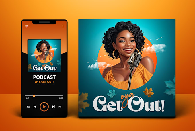 design professional and unique podcast cover art and logo