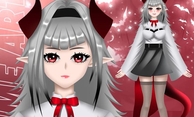 design your vtuber model live2d in anime style ready to rig