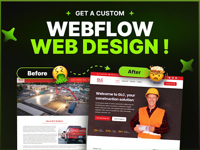 rebuild a landing page in webflow