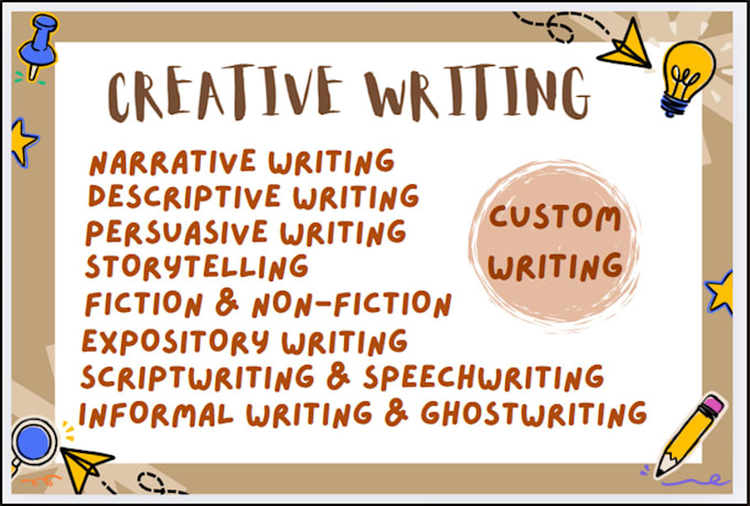 be your high quality creative writer