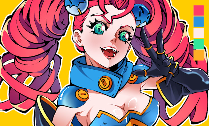draw anime art and illustration for pfp vtuber oc fanart