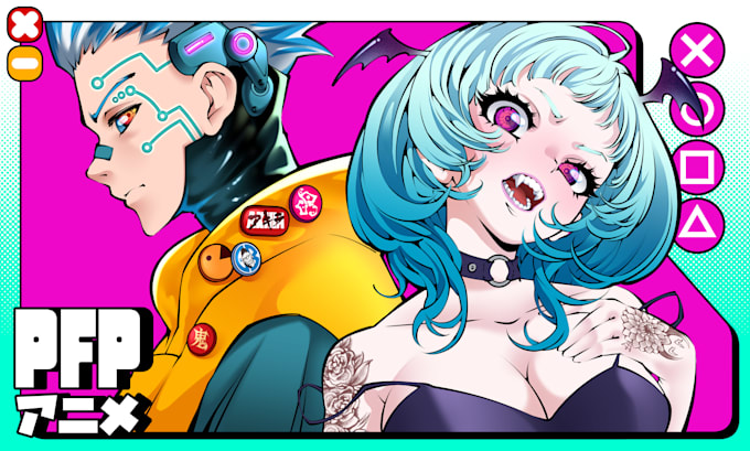 draw anime pfp art and character illustration for your oc