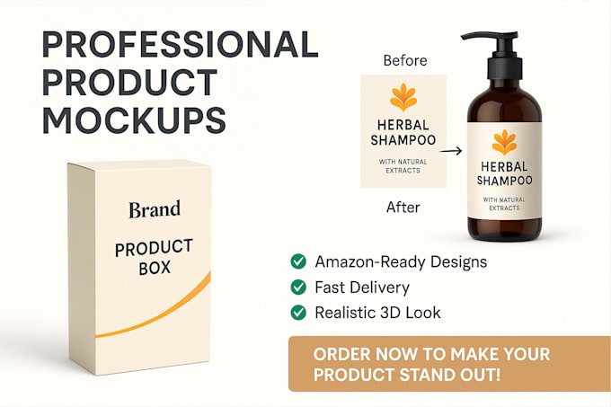 professional product mockups and packaging
